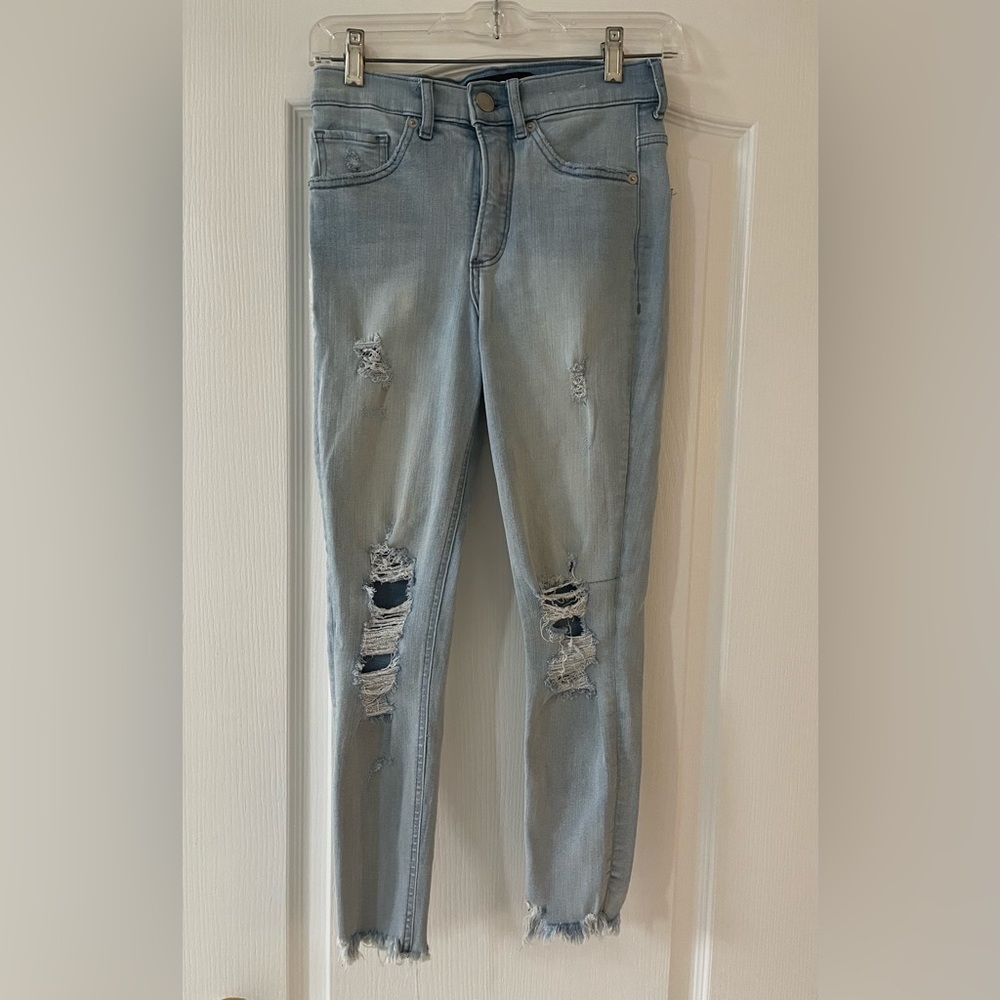 Distressed skinny high rise jeans from Express - Picture 2 of 13